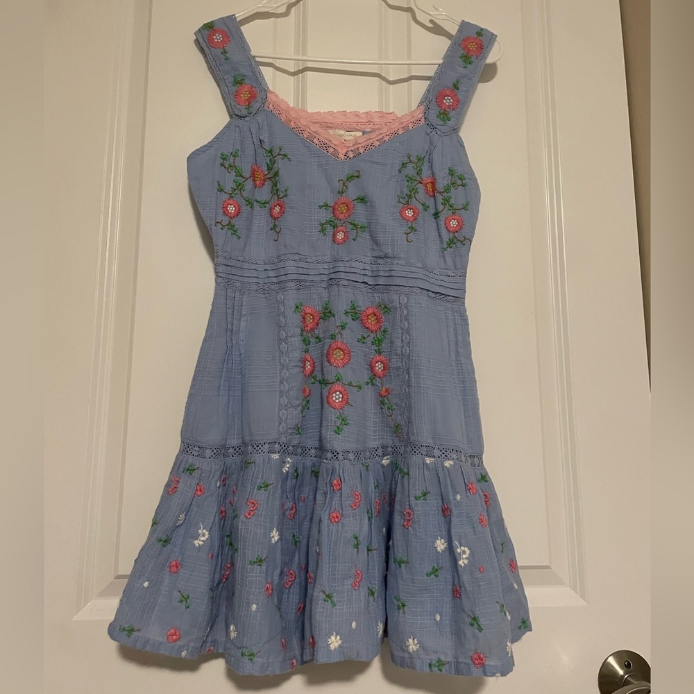 Love Shack Fancy blue channing dress 4